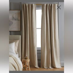 Quince European Linen room darkening Curtain in flax